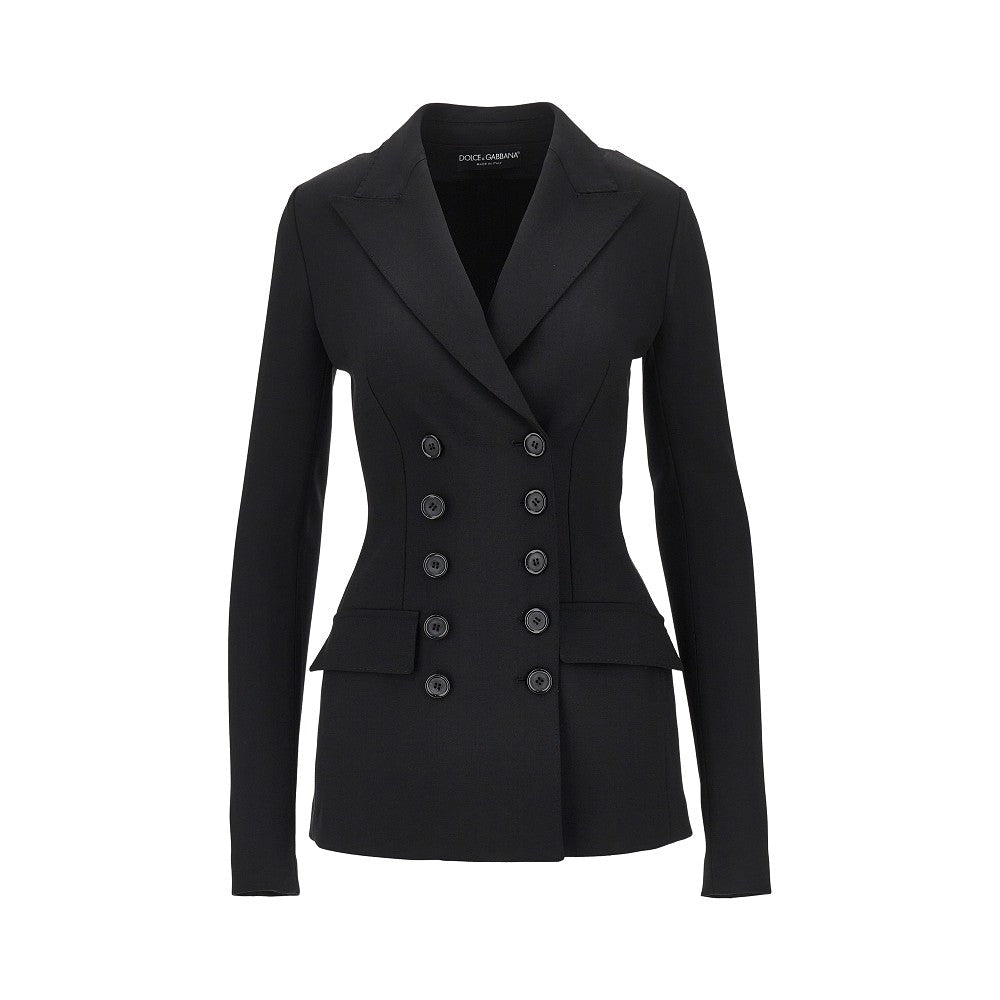 DOLCE&amp;GABBANA 40 stretch wool fitted double-breasted jacket