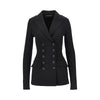 stretch wool fitted double-breasted jacket