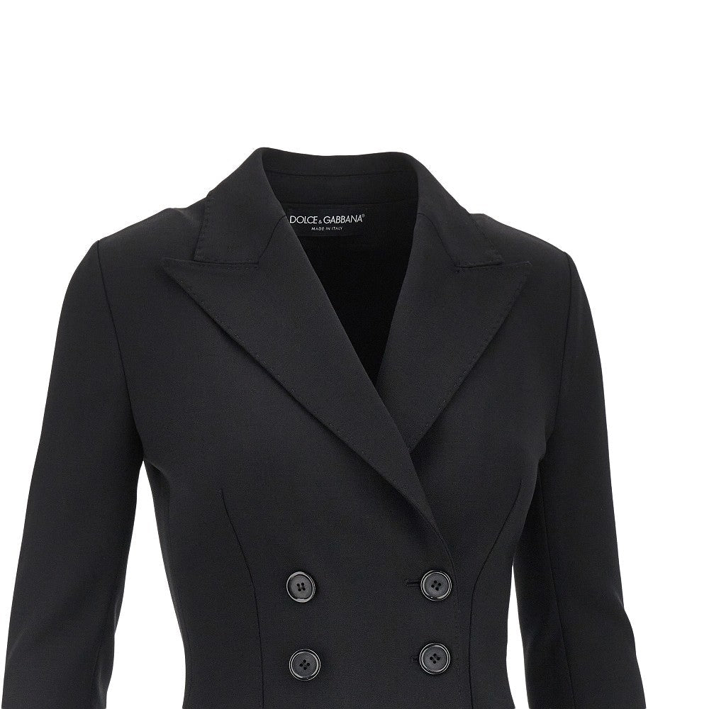 DOLCE&amp;GABBANA 40 stretch wool fitted double-breasted jacket