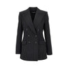 pinstriped wool double-breasted jacket