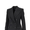 pinstriped wool double-breasted jacket