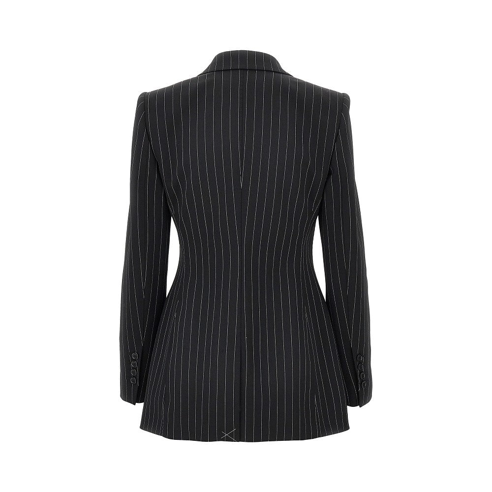 pinstriped wool double-breasted jacket