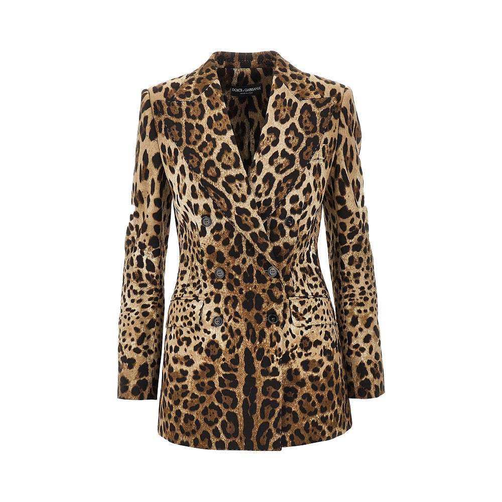 DOLCE&amp;GABBANA 40 double-breasted jacket with animal print