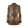 double-breasted jacket with animal print