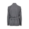 double-breasted wool blazer with belt