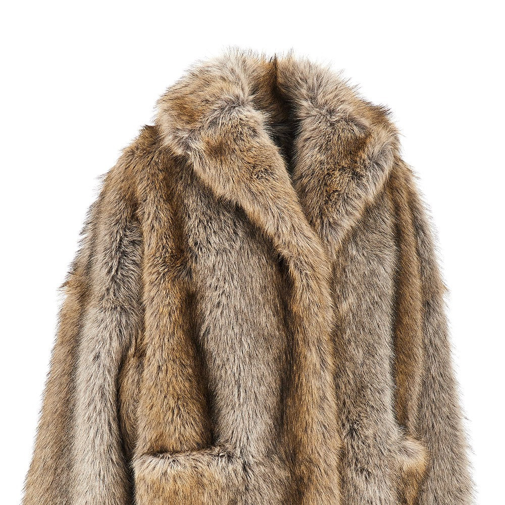 brigitte faux fur oversized jacket