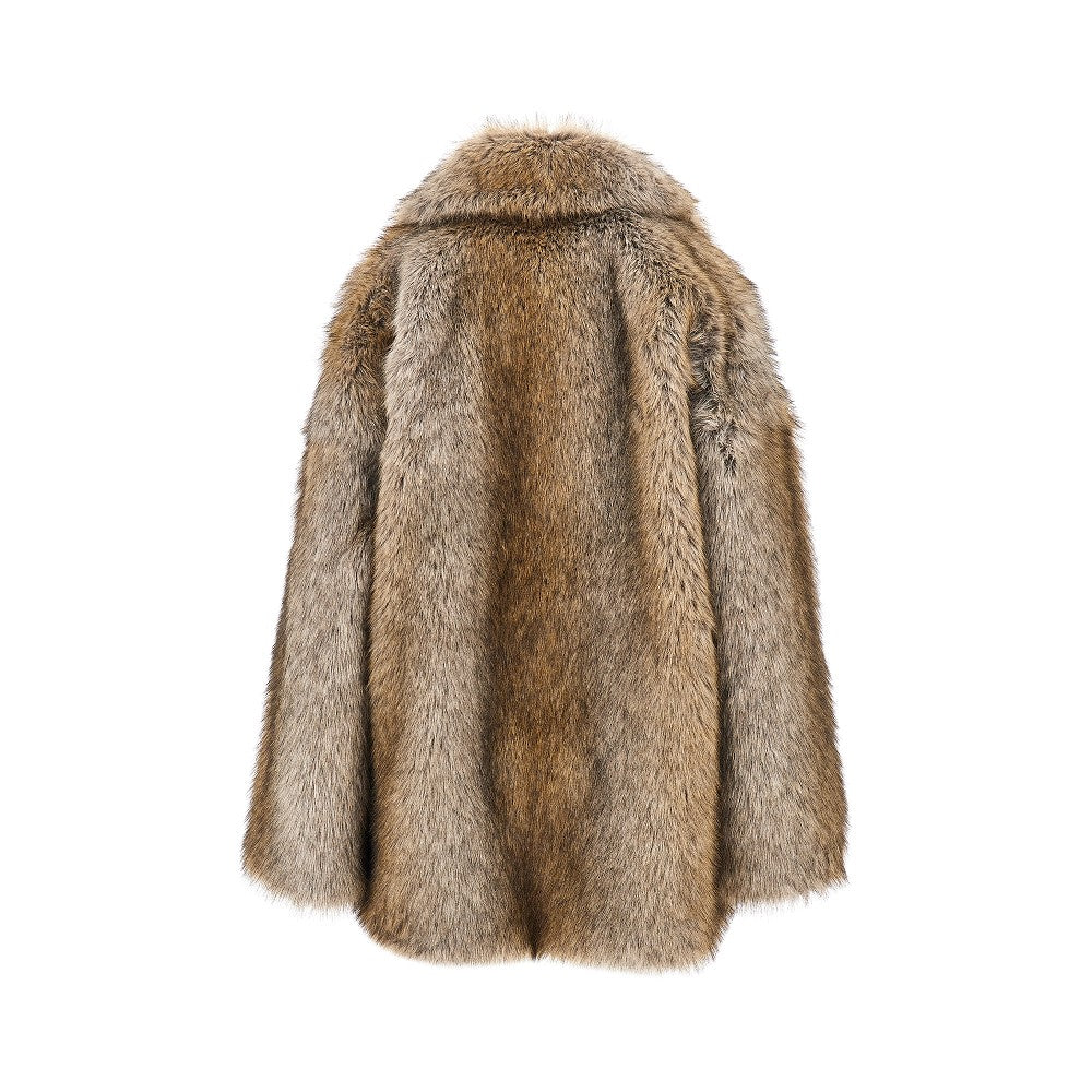 brigitte faux fur oversized jacket
