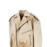 GOLDEN GOOSE S phoebe oversized leather jacket