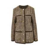 GOLDEN GOOSE 42 tweed long boxy jacket