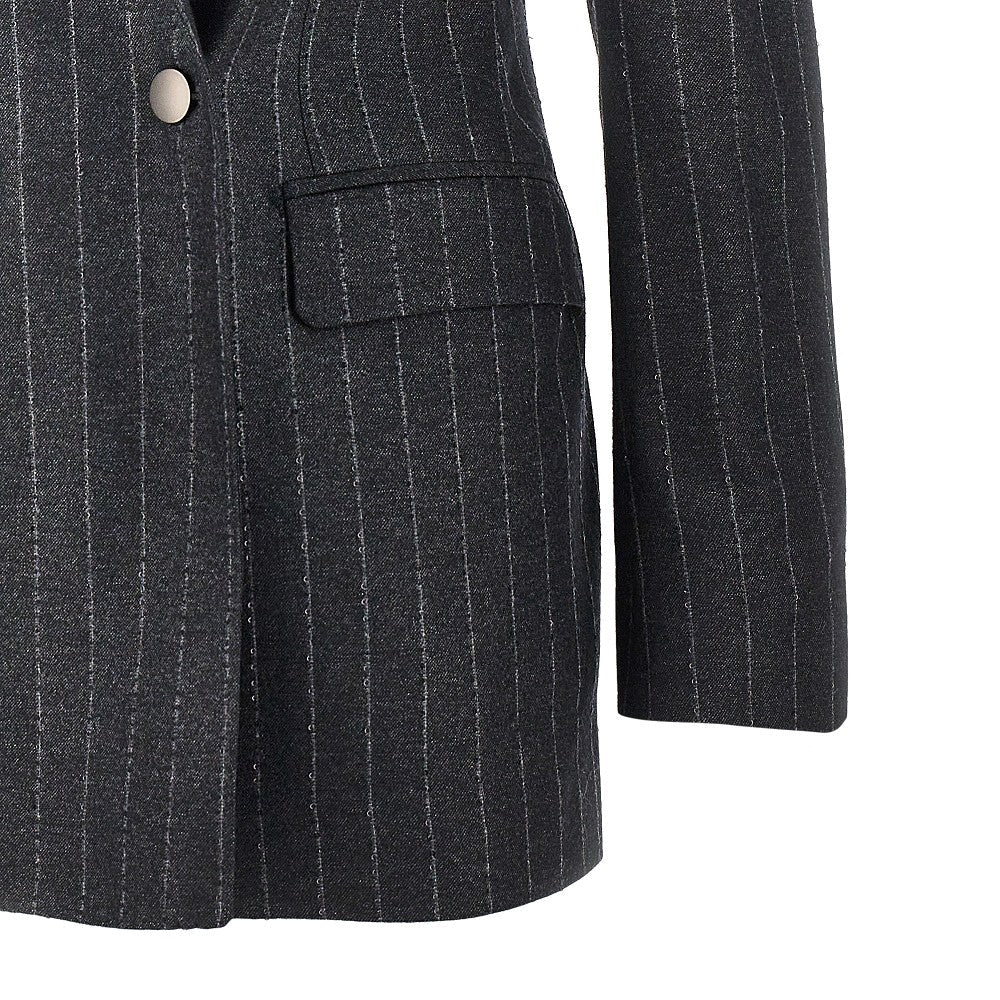 TAGLIATORE 40 pinstriped wool-blend double-breasted jacket