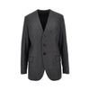 pinstriped wool tailored jacket