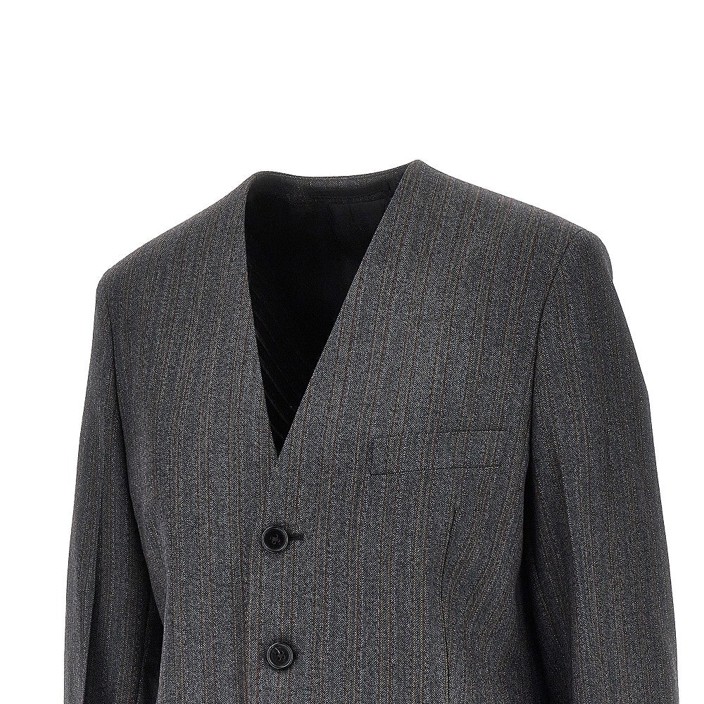 JIL SANDER 44 pinstriped wool tailored jacket