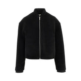 JIL SANDER 36 velvet full-zip jacket