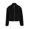 velvet full-zip jacket