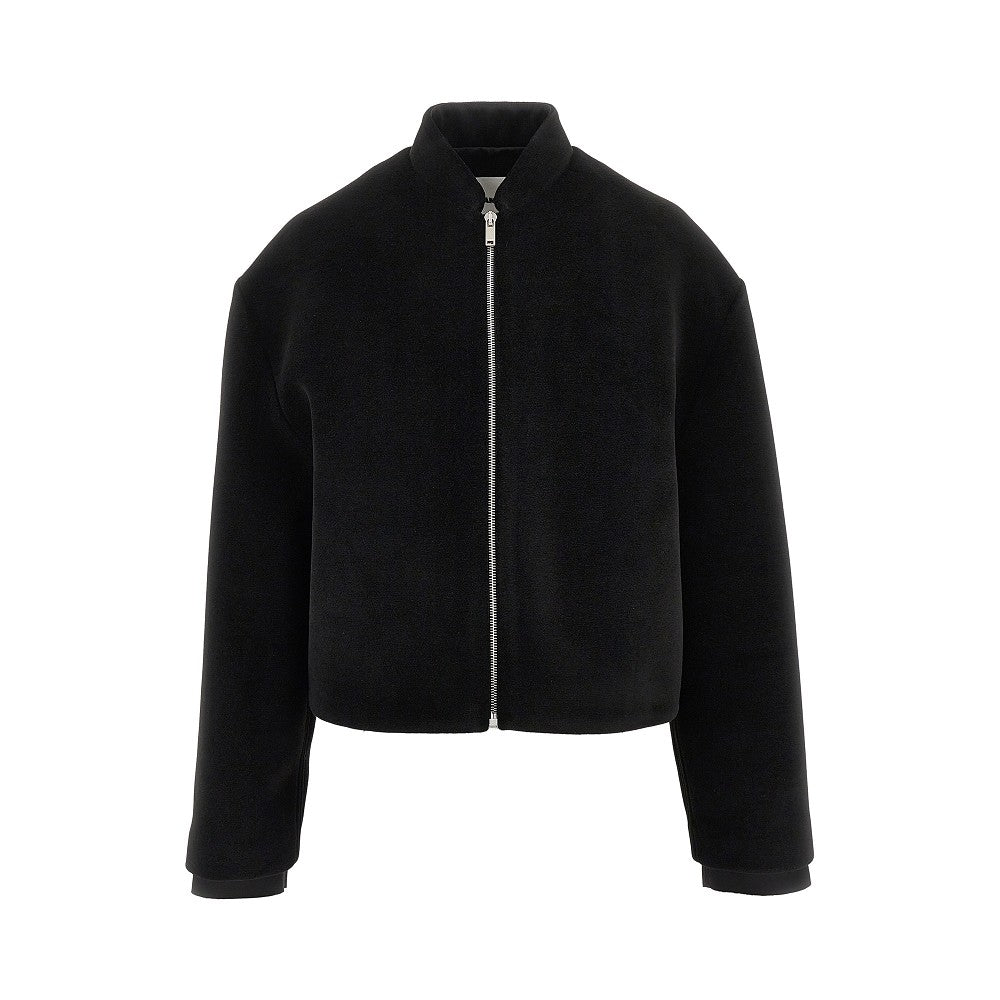 velvet full-zip jacket