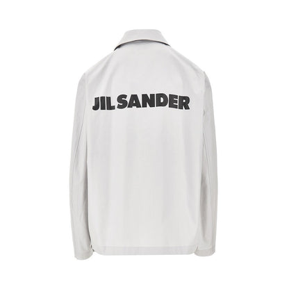 JIL SANDER S cotton taffetà blouson jacket with logo print