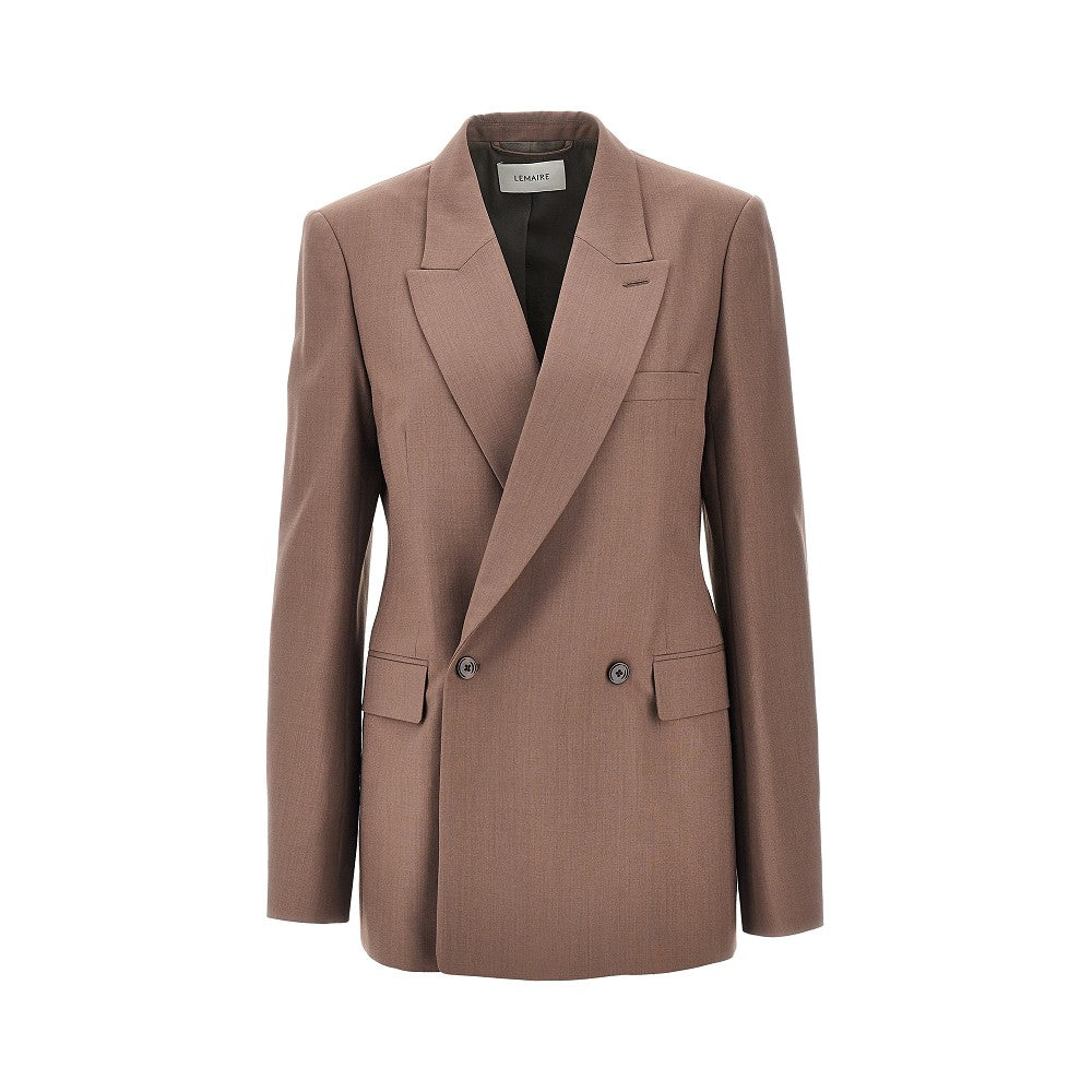 blend tropical wool double-breasted jacket