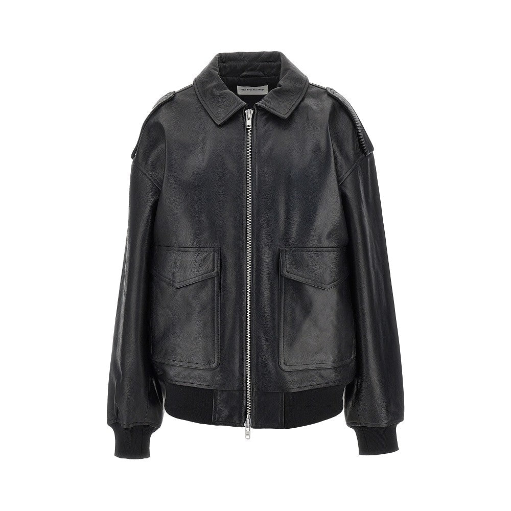 viper leather bomber jacket