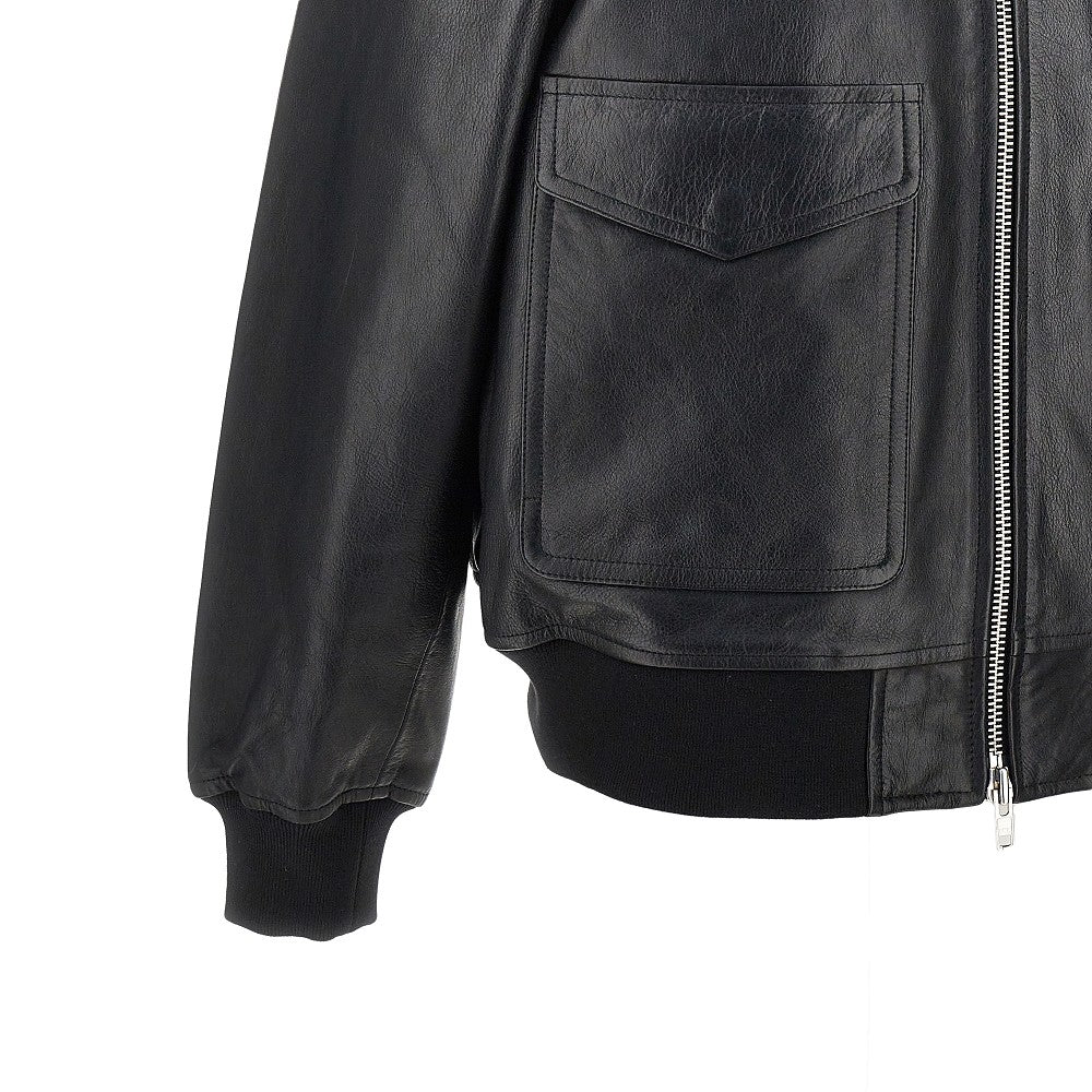 viper leather bomber jacket