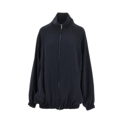 pinstriped twill baxter track jacket