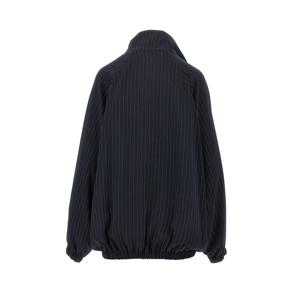 pinstriped twill baxter track jacket