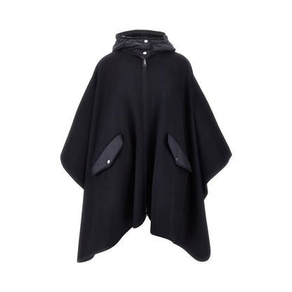 MONCLER OS wool-blend cape with nylon details