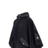 wool-blend cape with nylon details