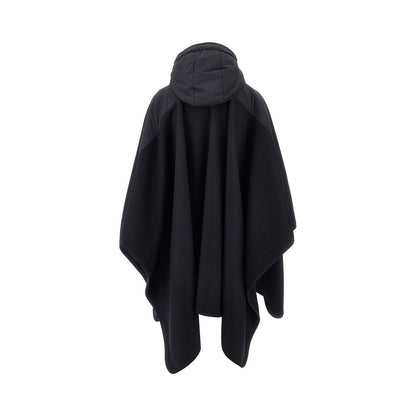 MONCLER OS wool-blend cape with nylon details