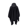 wool-blend cape with nylon details