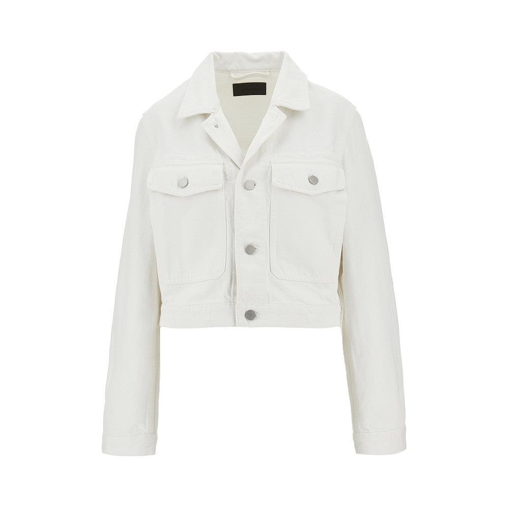 cropped denim blouson jacket