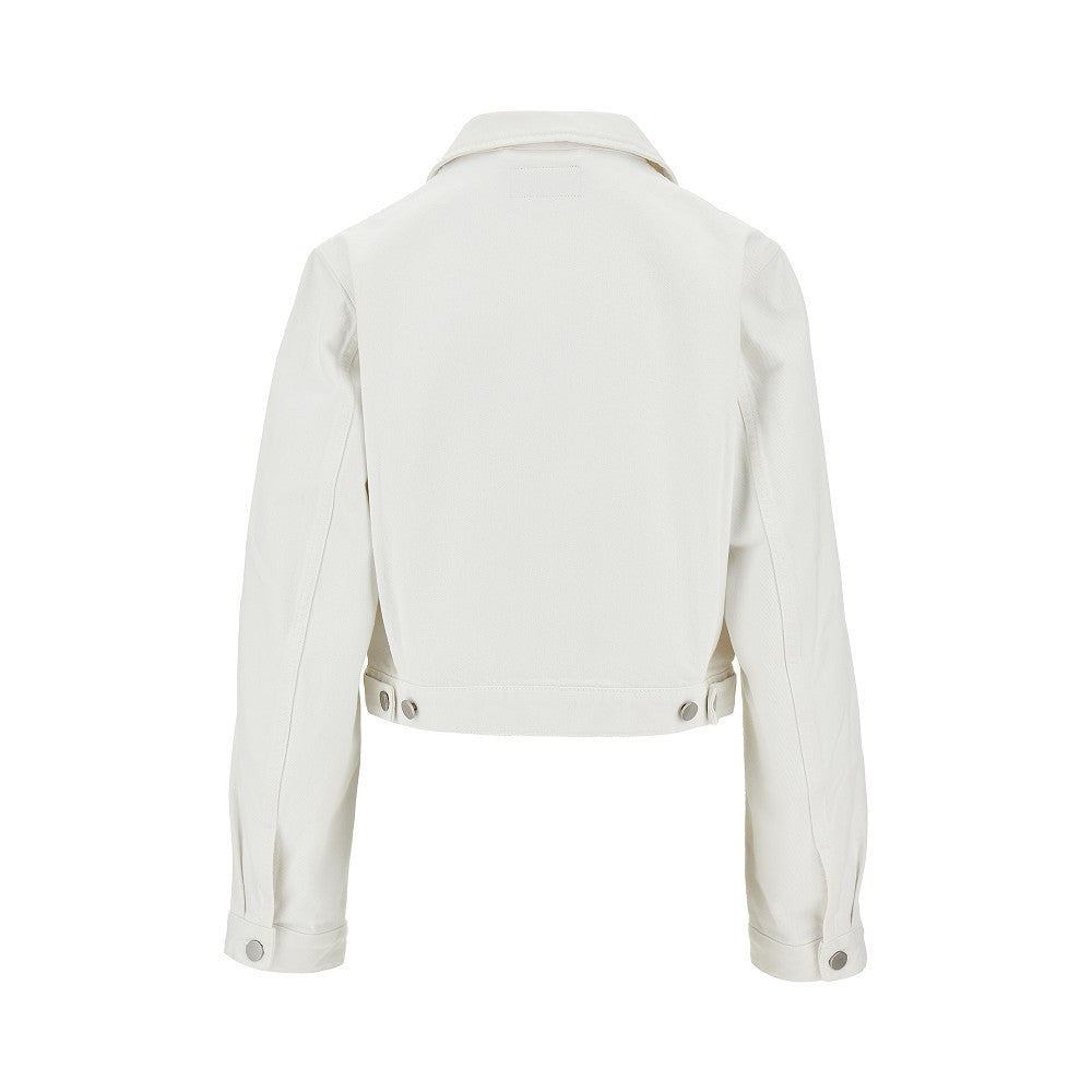 cropped denim blouson jacket