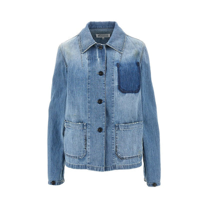 MAISON MARGIELA 40 distressed denim shirt jacket