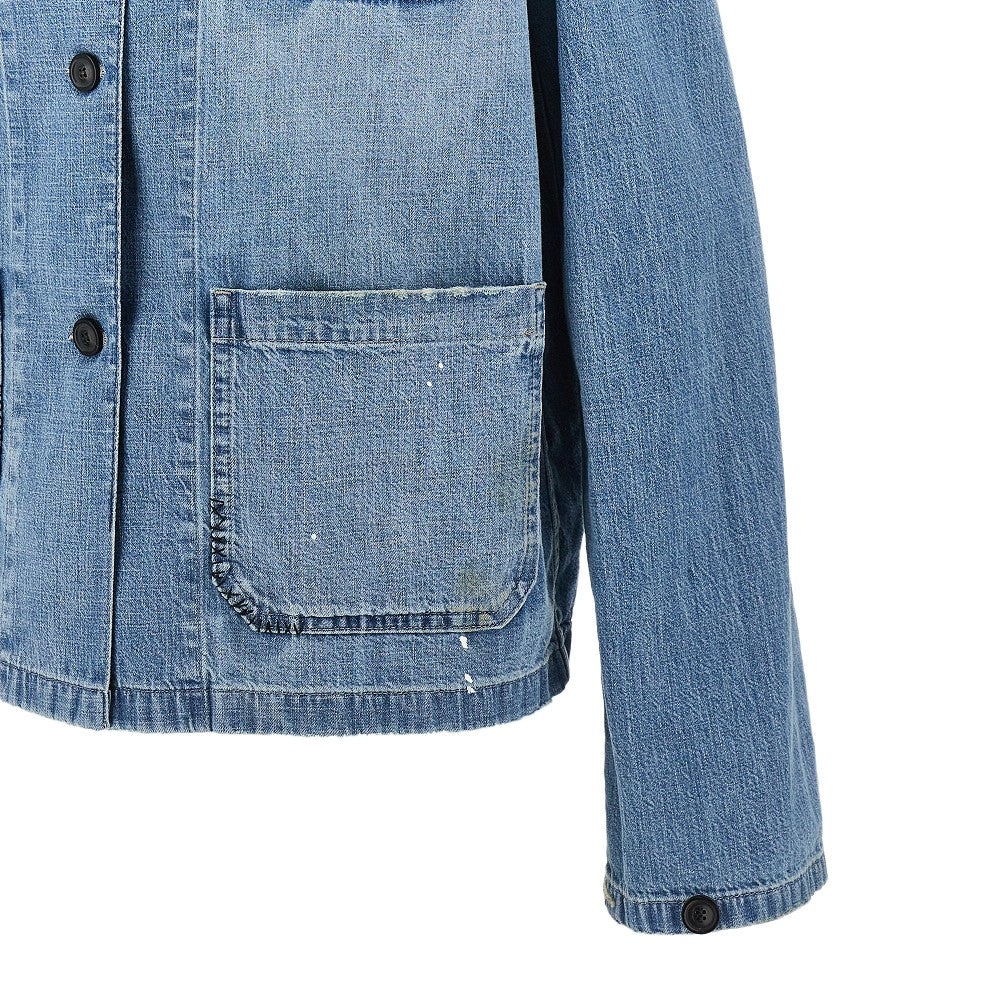 MAISON MARGIELA 40 distressed denim shirt jacket