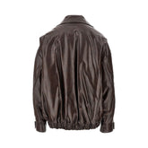 MM6 40 faux leather oversized jacket