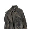 nappa leather oversized bomber jacket