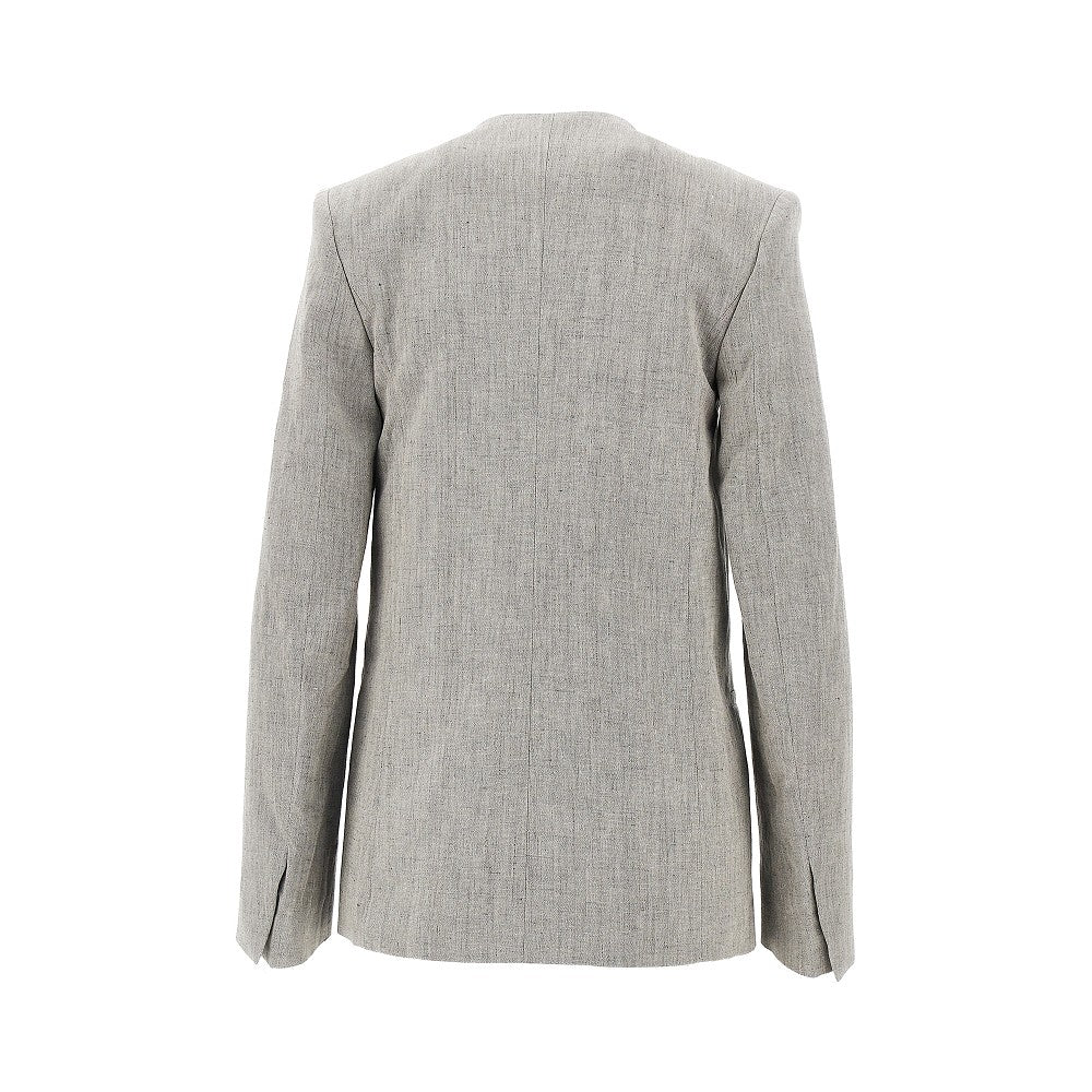 suna cotton and linen asymmetrical jacket
