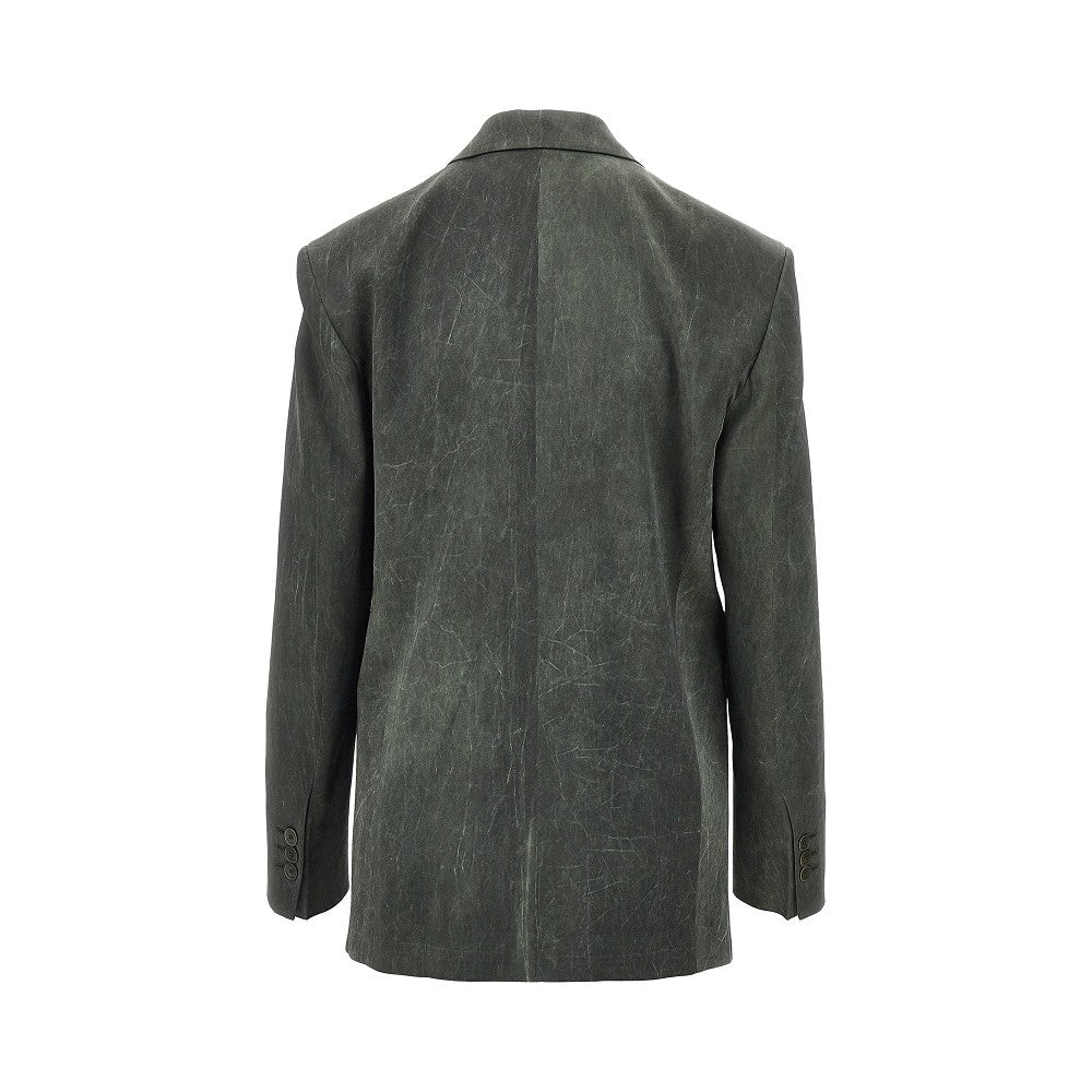 astro light satin single-breasted jacket