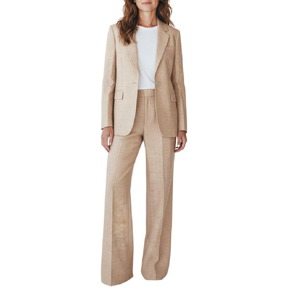 TAGLIATORE 44 adrianne linen-blend tailored suit
