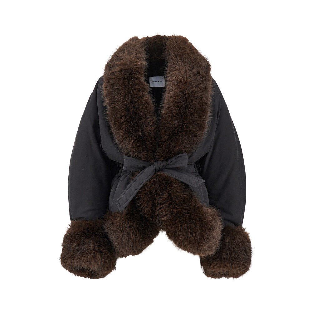 brina padded jacket with faux fur