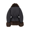 brina padded jacket with faux fur