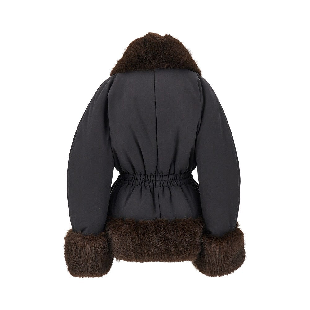 brina padded jacket with faux fur