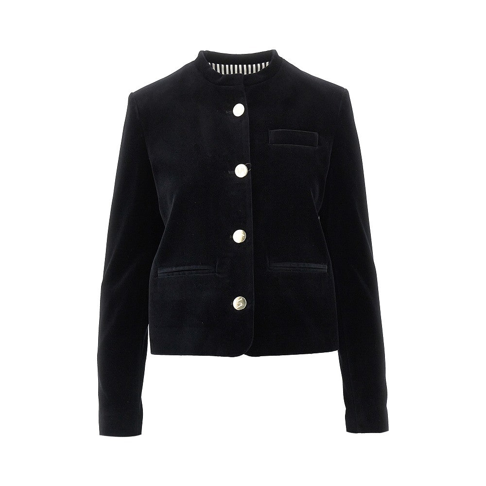 very single-breasted velvet jacket
