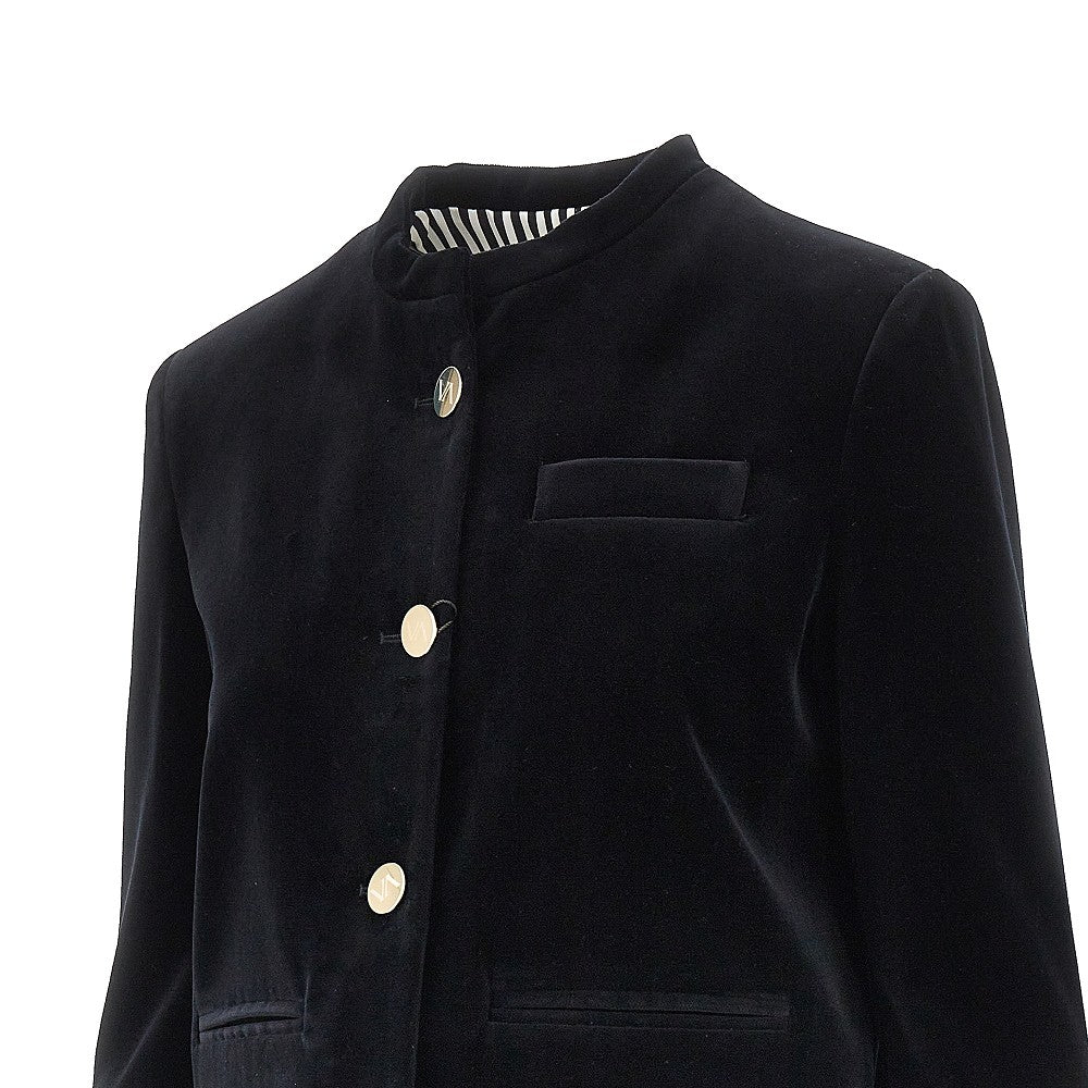 very single-breasted velvet jacket