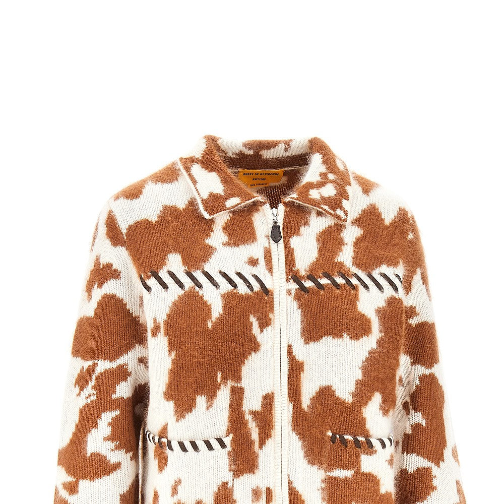 GUEST IN RESIDENCE S cow-motif cashmere jacket