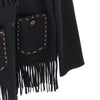fringed western knitted jacket