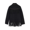 fringed western knitted jacket