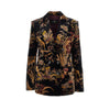 paisley velvet double-breasted jacket