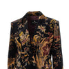 paisley velvet double-breasted jacket