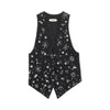 embroidered tailored vest