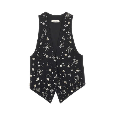 embroidered tailored vest